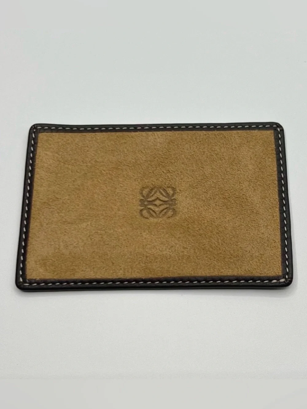 Loewe Tan and Dark Brown Key Card Holder